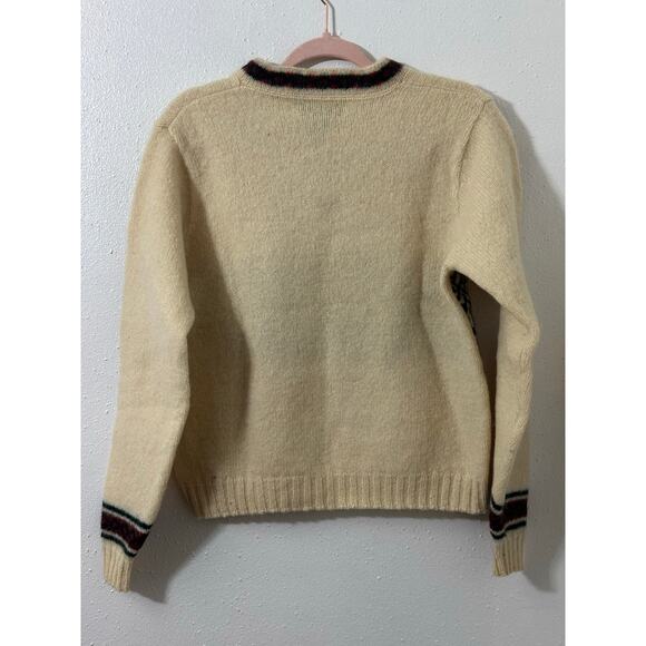 LAND’S END VINTAGE NORDIC FAIR ISLE WOMEN SWEATER M - Picture 2 of 7